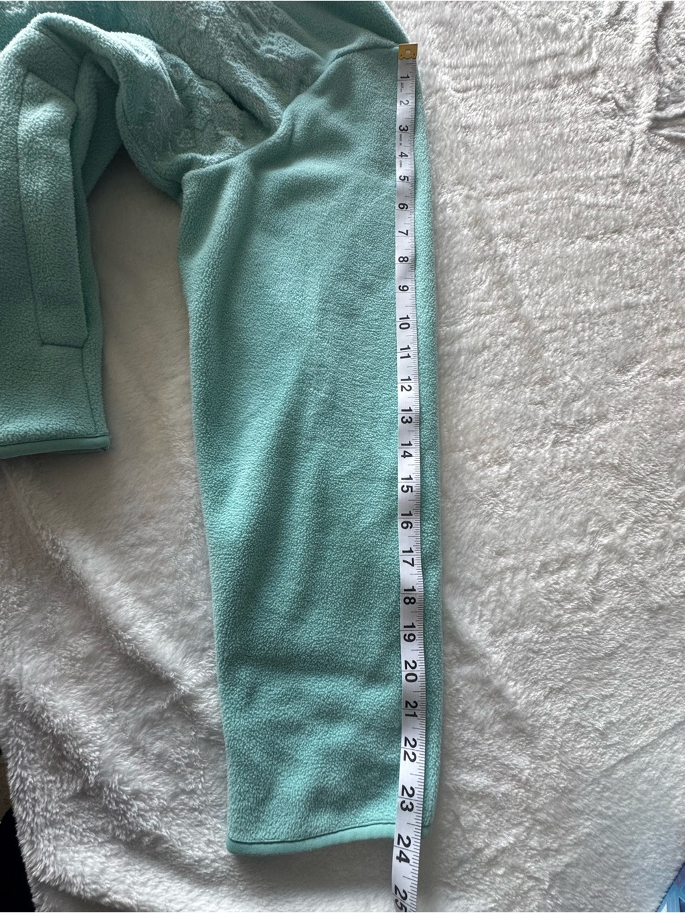 croft & barrow Aqua Fleece Zip Jacket with White Snowflake Embroidery - Picture 8 of 8